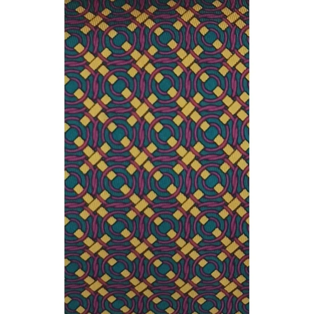 HERMÈS 7319 EA Green Geometric Silk Tie FRANCE 58”/ 3.4" EC - Picture 4 of 10
